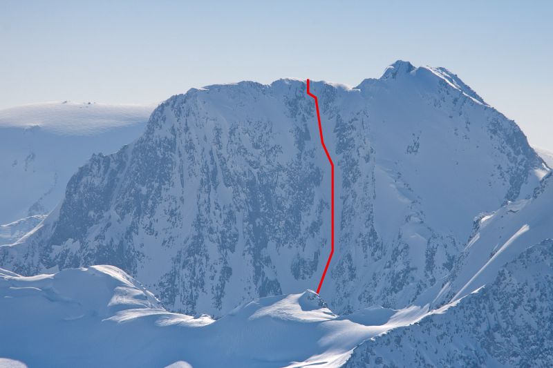 CMH - Steep Camp 2009 - Ski extreme en couloir - Full tilt - 3000 m - Long 1500 m - Face ouest - Mont Chamberlain - 45¡ - CMH - Colombie Britanique, Canada, Amrique du Nord, North America